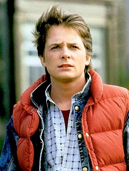 Michael J. Fox as Marty McFly in Back to the Future, 1985